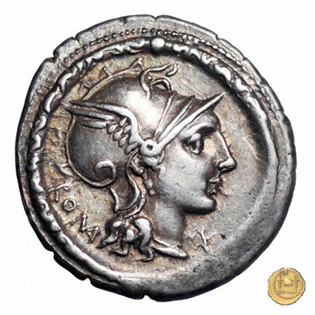 295/1 - denario L. Manlius Torquatus 113-112 BC (Roma)