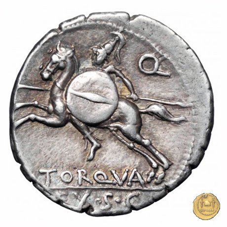 295/1 - denario L. Manlius Torquatus 113-112 BC (Roma)