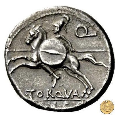 295/1 - denario L. Manlius Torquatus 113-112 BC (Roma)