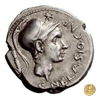 296/1 - denario Cn. Cornelius Blasio 112-111 BC (Roma)