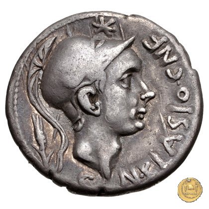 296/1 - denario Cn. Cornelius Blasio 112-111 BC (Roma)