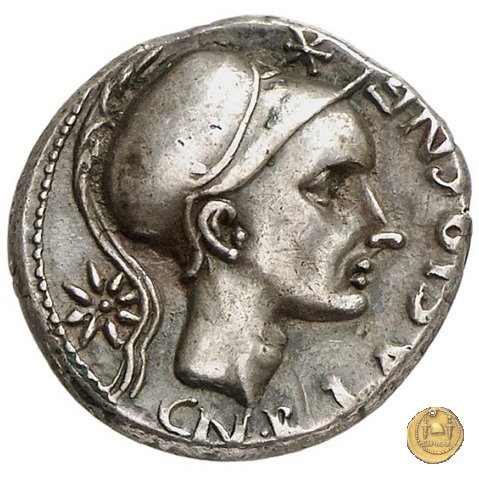 296/1 - denario Cn. Cornelius Blasio 112-111 a.C. (Roma)