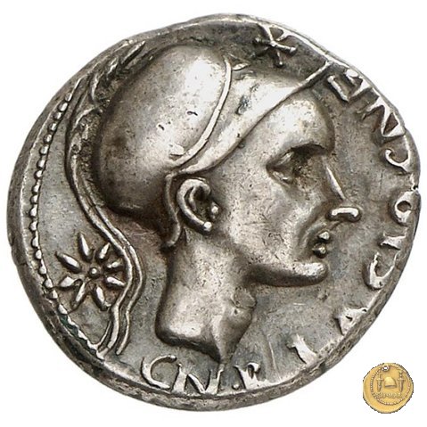 296/1 - denario Cn. Cornelius Blasio 112-111 BC (Roma)