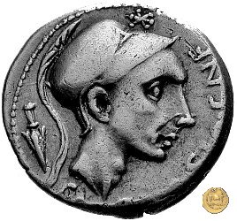 296/1 - denario Cn. Cornelius Blasio 112-111 BC (Roma)