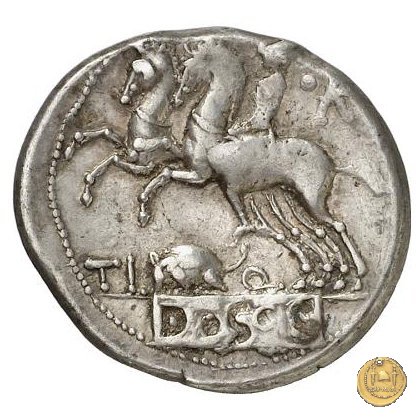 297/1 - denario Ti. Quinctius 112-111 BC (Roma)