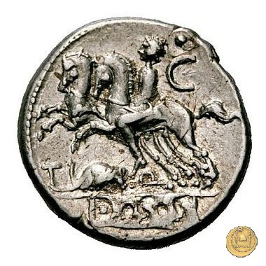 297/1 - denario Ti. Quinctius 112-111 BC (Roma)