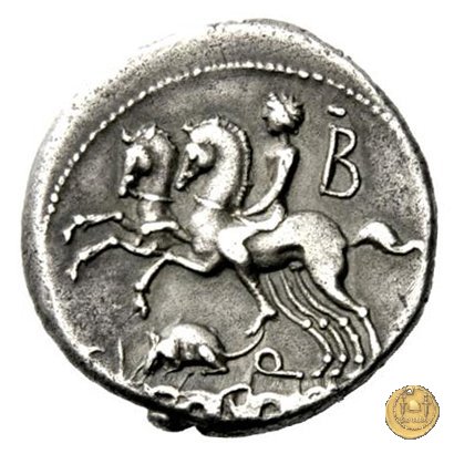 297/1 - denario Ti. Quinctius 112-111 BC (Roma)