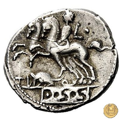 297/1 - denario Ti. Quinctius 112-111 BC (Roma)