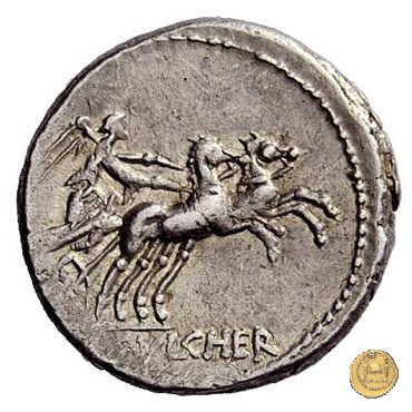 300/1 - denario C. Claudius Pulcher 110-109 BC (Roma)