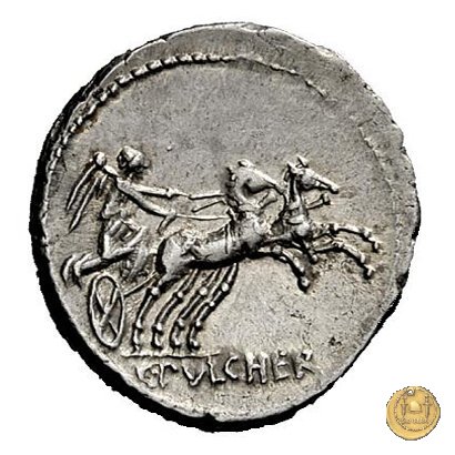 300/1 - denario C. Claudius Pulcher 110-109 BC (Roma)