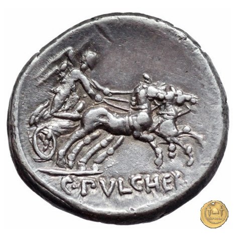 300/1 - denario C. Claudius Pulcher 110-109 BC (Roma)