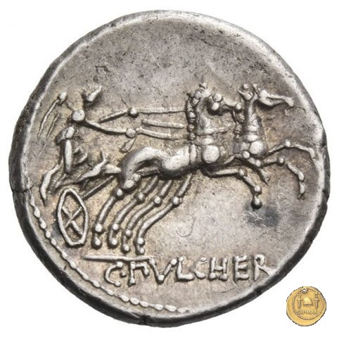 300/1 - denario C. Claudius Pulcher 110-109 BC (Roma)