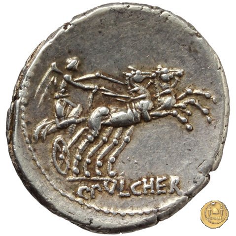 300/1 - denario C. Claudius Pulcher 110-109 BC (Roma)