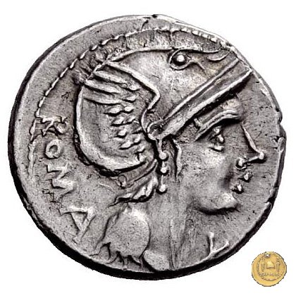 302/1 - denario L. Flaminius Chilo 109-108 BC (Roma)