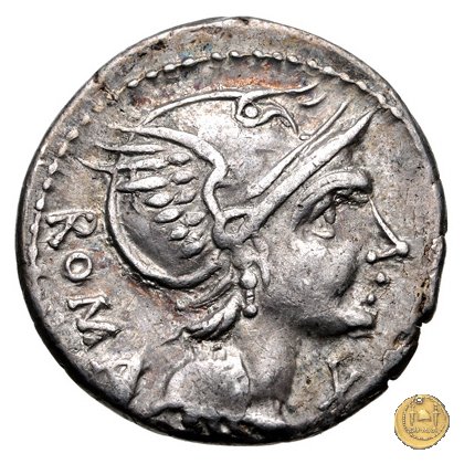 302/1 - denario L. Flaminius Chilo 109-108 BC (Roma)