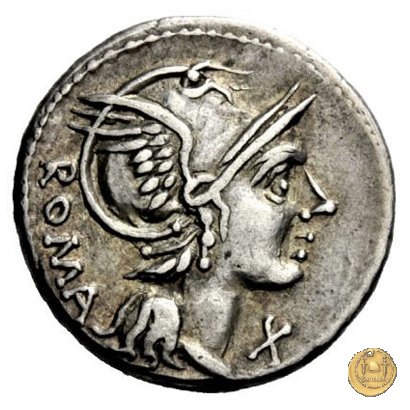 302/1 - denario L. Flaminius Chilo 109-108 a.C. (Roma)