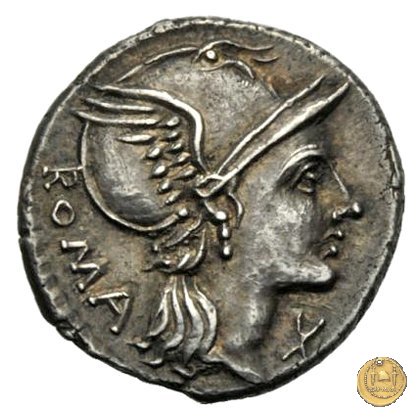 302/1 - denario L. Flaminius Chilo 109-108 BC (Roma)