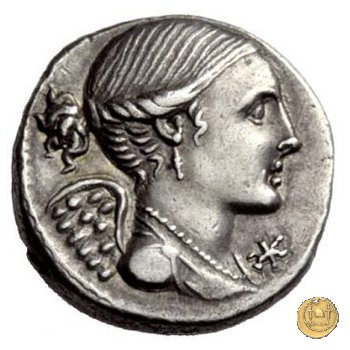 306/1 - denario L. Valerius L.f.L.n. Flaccus 108-107 BC (Roma)