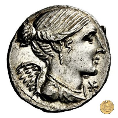 306/1 - denario L. Valerius L.f.L.n. Flaccus 108-107 BC (Roma)