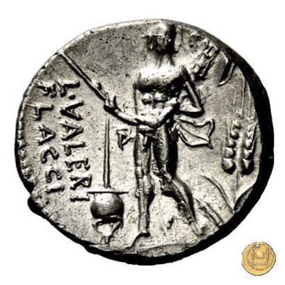 306/1 - denario L. Valerius L.f.L.n. Flaccus 108-107 BC (Roma)