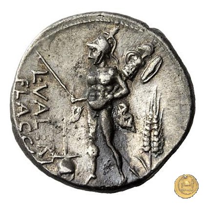 306/1 - denario L. Valerius L.f.L.n. Flaccus 108-107 BC (Roma)