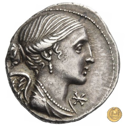 306/1 - denario L. Valerius L.f.L.n. Flaccus 108-107 BC (Roma)