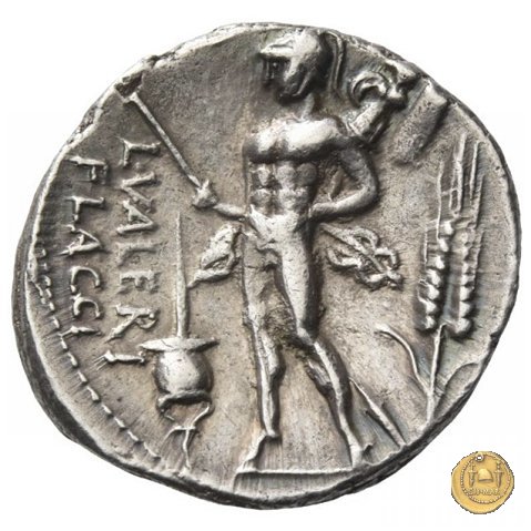 306/1 - denario L. Valerius L.f.L.n. Flaccus 108-107 BC (Roma)