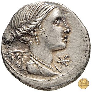 306/1 - denario L. Valerius L.f.L.n. Flaccus 108-107 BC (Roma)