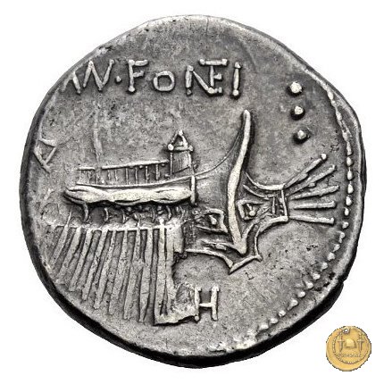 307/1 - denario Mn. Fonteius 108-107 BC (Roma)