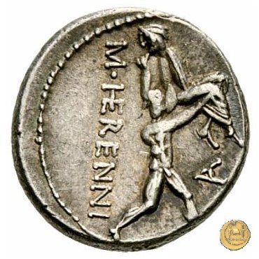 308/1 - denario M. Herennius 108-107 BC (Roma)