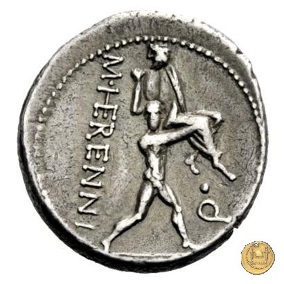 308/1 - denario M. Herennius 108-107 BC (Roma)