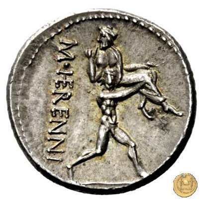 308/1 - denario M. Herennius 108-107 BC (Roma)