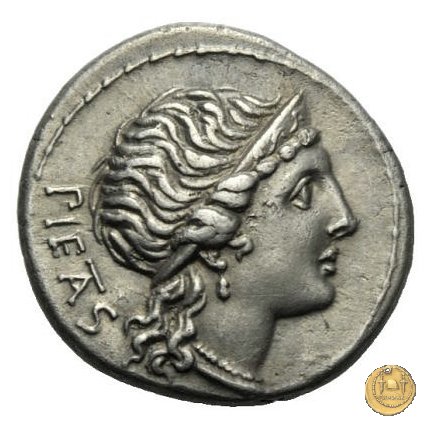308/1 - denario M. Herennius 108-107 a.C. (Roma)