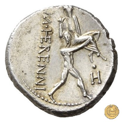 308/1 - denario M. Herennius 108-107 BC (Roma)