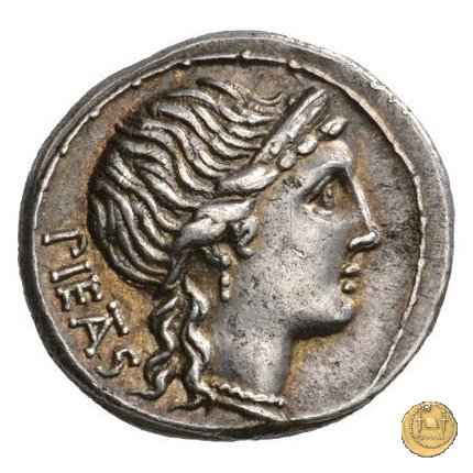 308/1 - denario M. Herennius 108-107 BC (Roma)