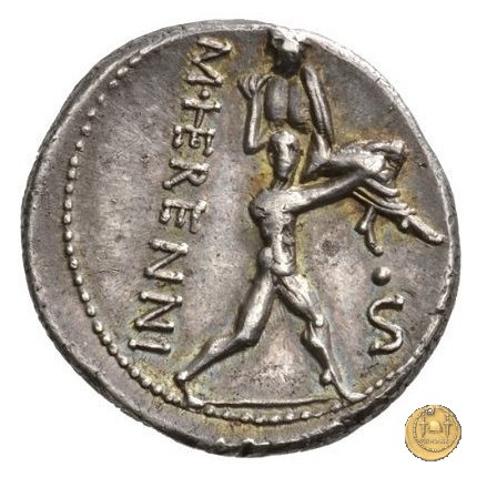 308/1 - denario M. Herennius 108-107 BC (Roma)