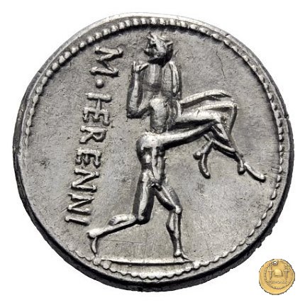 308/1 - denario M. Herennius 108-107 BC (Roma)