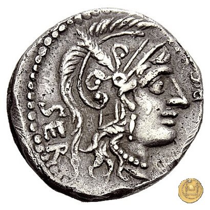 309/1 - denario A. Manlius Q.f. Sergianus 118-107 BC (Roma)