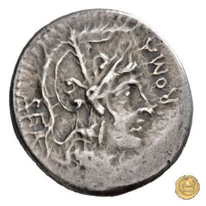 309/1 - denario A. Manlius Q.f. Sergianus 118-107 BC (Roma)