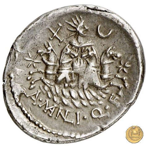 309/1 - denario A. Manlius Q.f. Sergianus 118-107 BC (Roma)