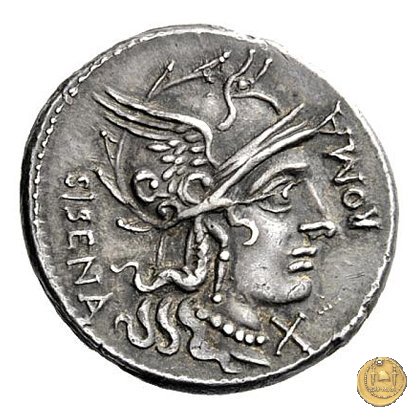 310/1 - denario Cn. Cornelius L.f. Sisenna 118-107 BC (Roma)