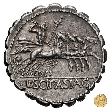 311/1 - denario L. Cornelius Scipio Asiagenus 106 BC (Roma)