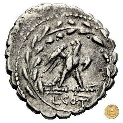 314/1 - denario L. Aurelius Cotta 105 BC (Roma)