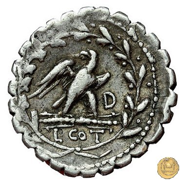 314/1 - denario L. Aurelius Cotta 105 BC (Roma)