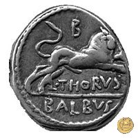 316/1 - denario L. Thorius Balbus 105 BC (Roma)