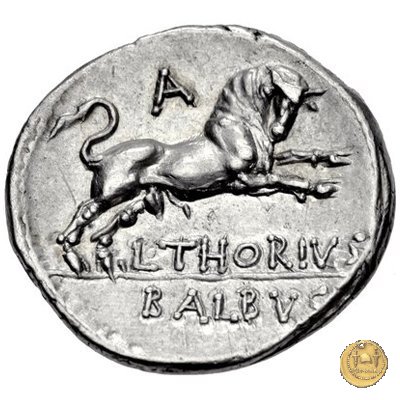 316/1 - denario L. Thorius Balbus 105 BC (Roma)