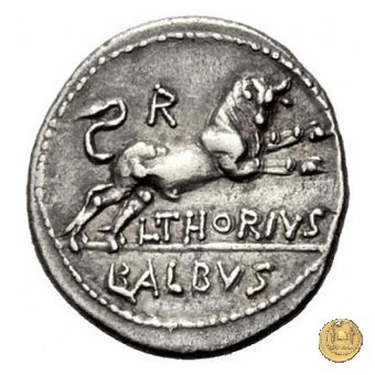 316/1 - denario L. Thorius Balbus 105 BC (Roma)