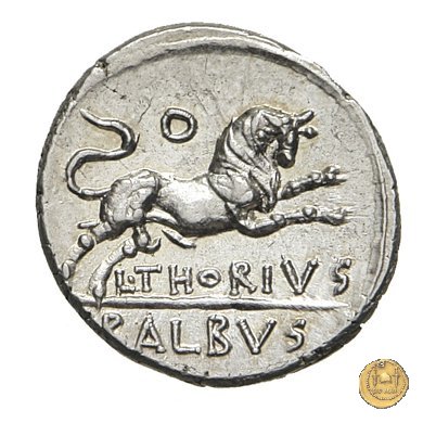 316/1 - denario L. Thorius Balbus 105 BC (Roma)