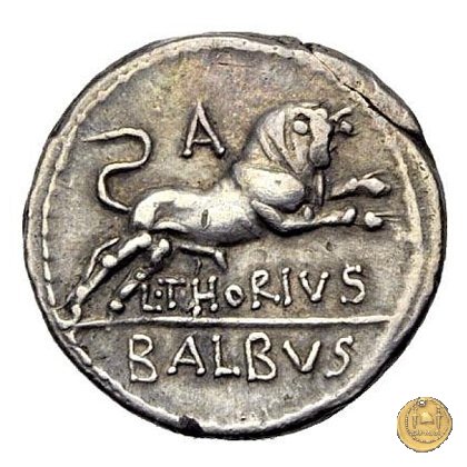 316/1 - denario L. Thorius Balbus 105 BC (Roma)