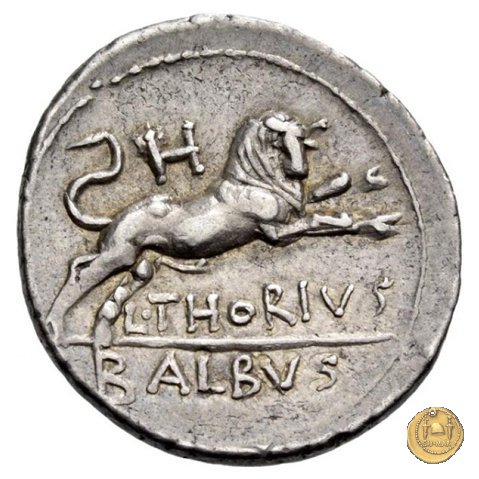 316/1 - denario L. Thorius Balbus 105 BC (Roma)